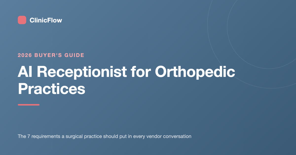 AI receptionist for orthopedic practices — 2026 buyer's guide from ClinicFlow