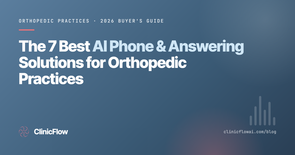 AI phone answering for orthopedic practices — ClinicFlow