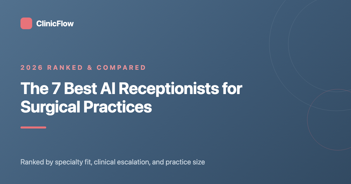 The best AI receptionists for surgical practices in 2026, ranked and compared