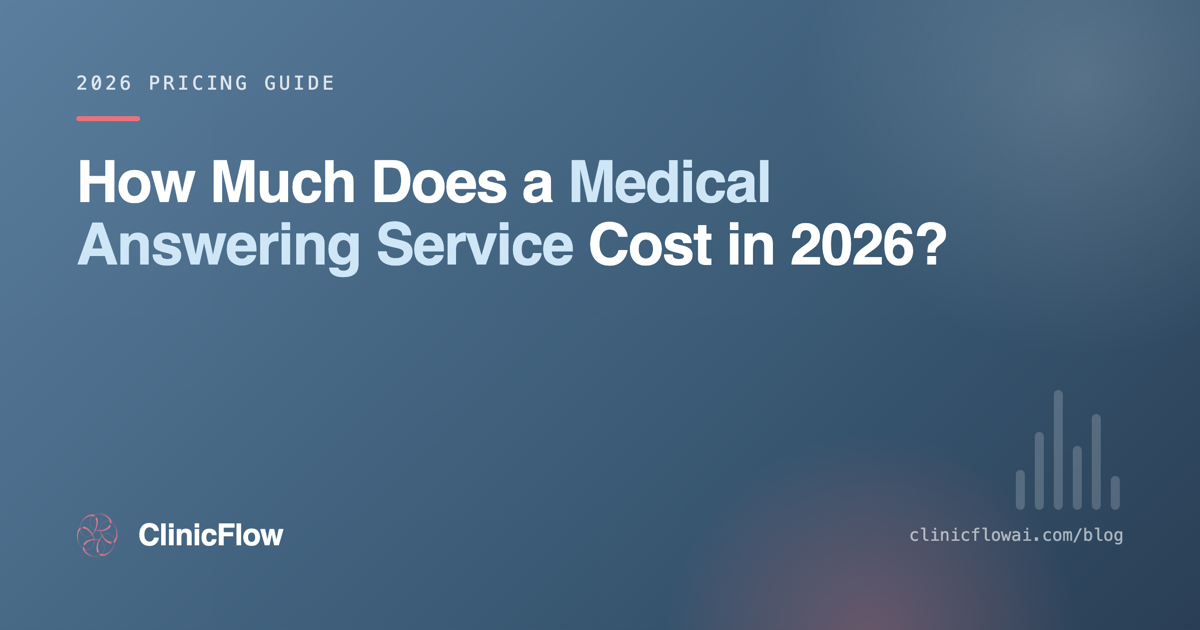 Medical answering service cost comparison 2026 — ClinicFlow