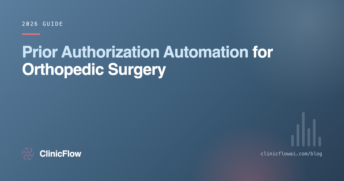 Prior authorization automation for orthopedic surgery — ClinicFlow